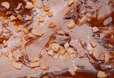 Chocolate + Salted Caramel Swirled + Peanuts